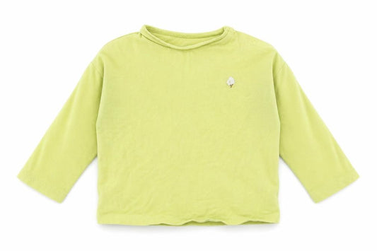 Front view of Next boys’ green basic t-shirt, size 9-12, months