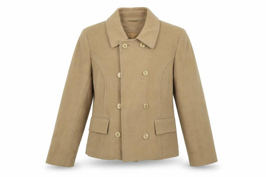 Front view of todays women women’s beige jacket, size UK 10