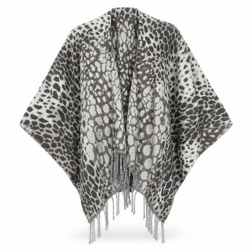 Preworn Womens Beige Animal Print  Cape Jumper One Size  - Leopard print