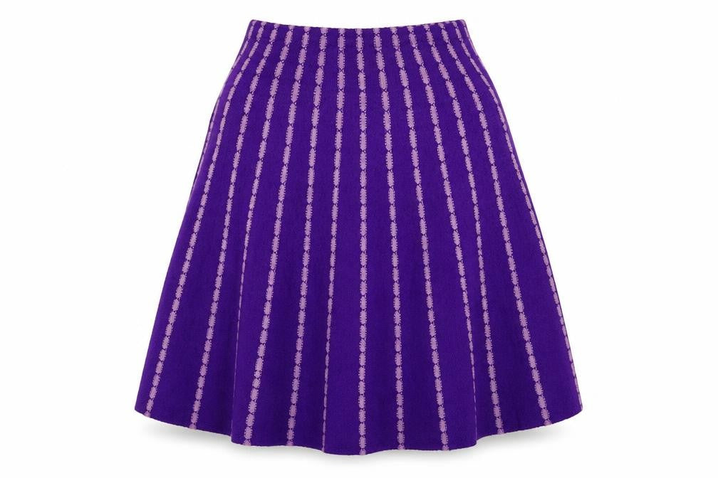 Preworn Womens Purple   Flare Skirt Size 29 in