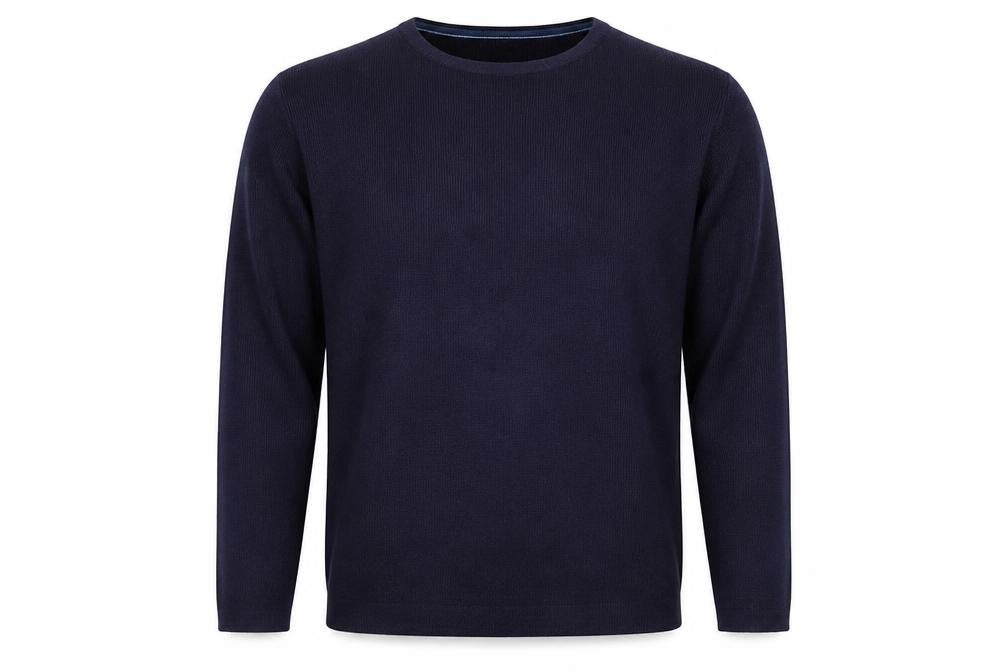 Front view of George men’s blue jumper, size L