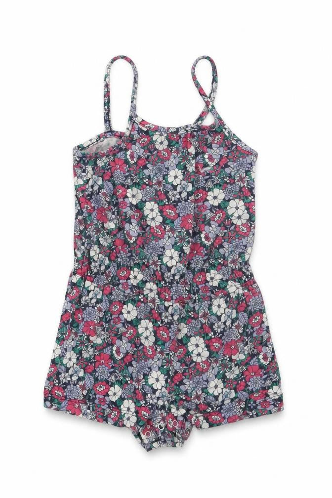 Gap Girls Blue Floral  Romper One-Piece Size 9-12 Months