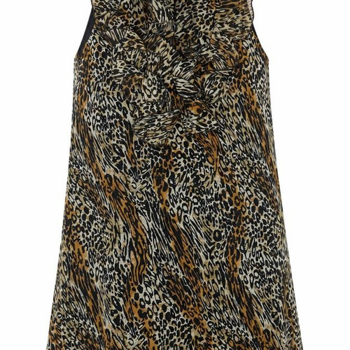 Fire Los Angeles Womens Brown Animal Print  Shift  Size M