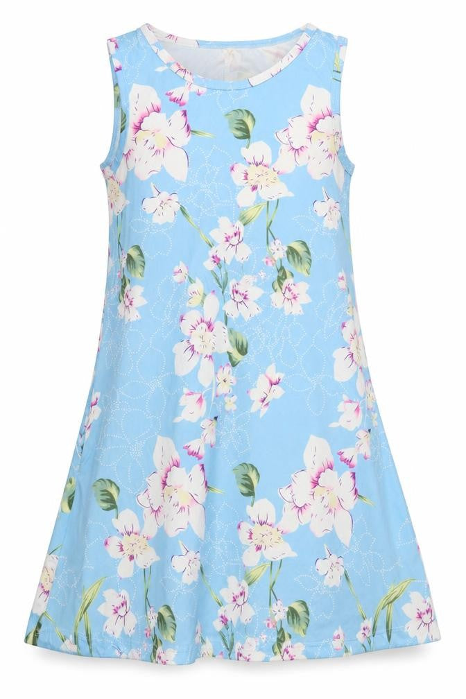 Front view of CHERFL women’s multicoloured floral a-line, size M