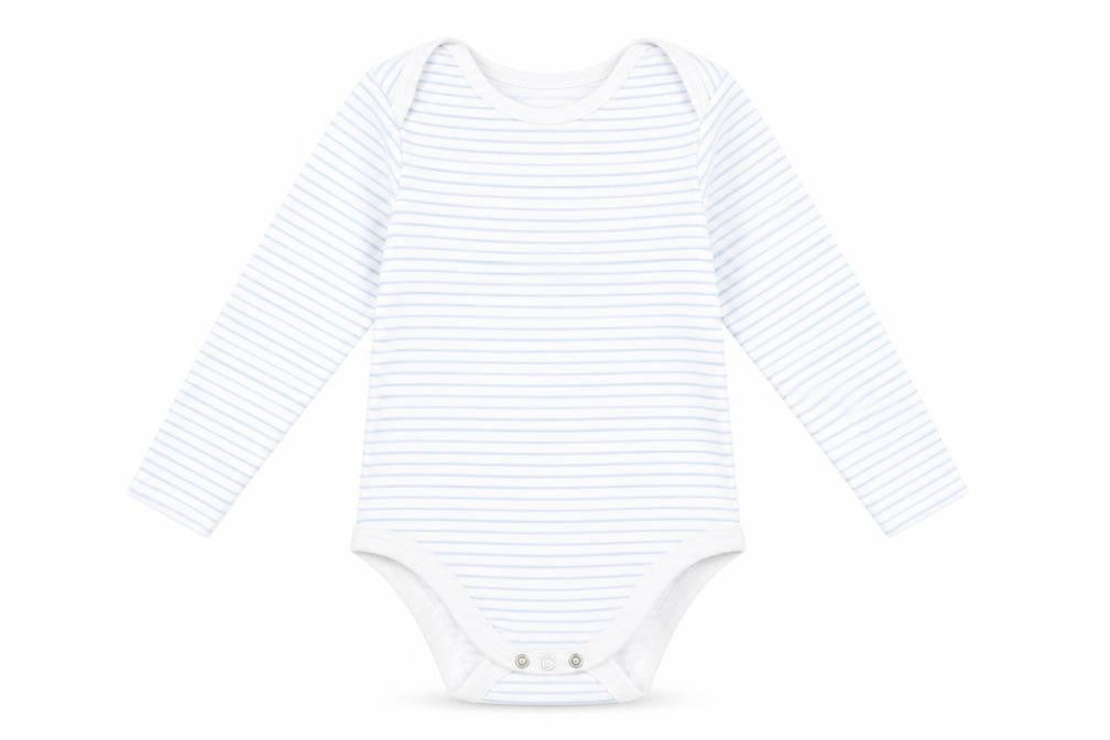 Florence and Fred Boys Blue Striped  Romper One-Piece Size 12-18 Months