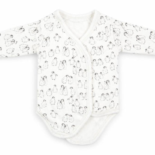 Pusblu Boys White Animal Print  Romper One-Piece Size 3-6 Months  - Penguin Print