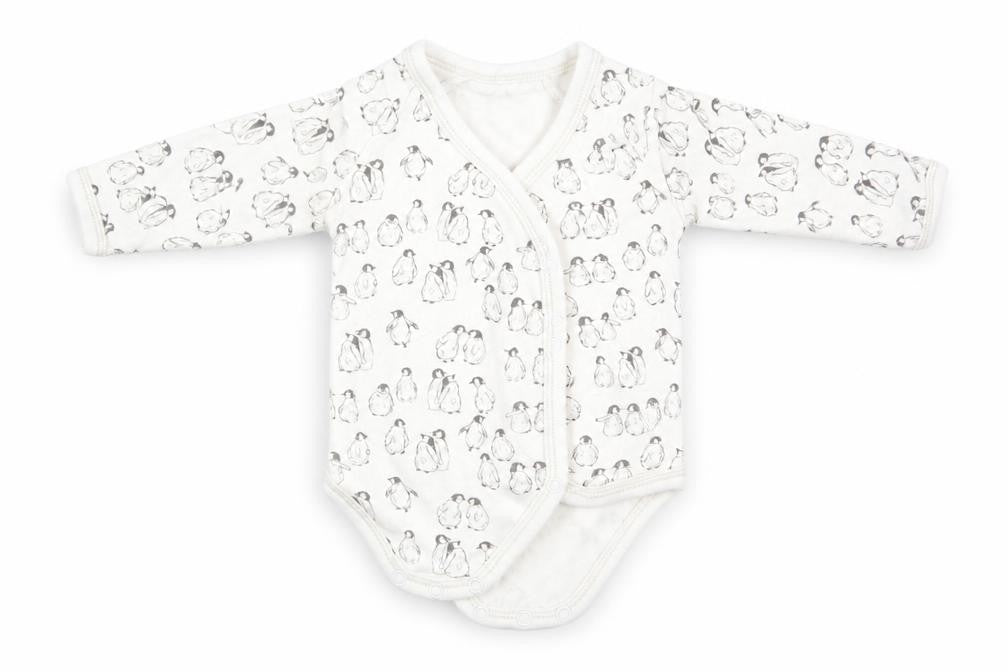 Pusblu Boys White Animal Print  Romper One-Piece Size 3-6 Months  - Penguin Print