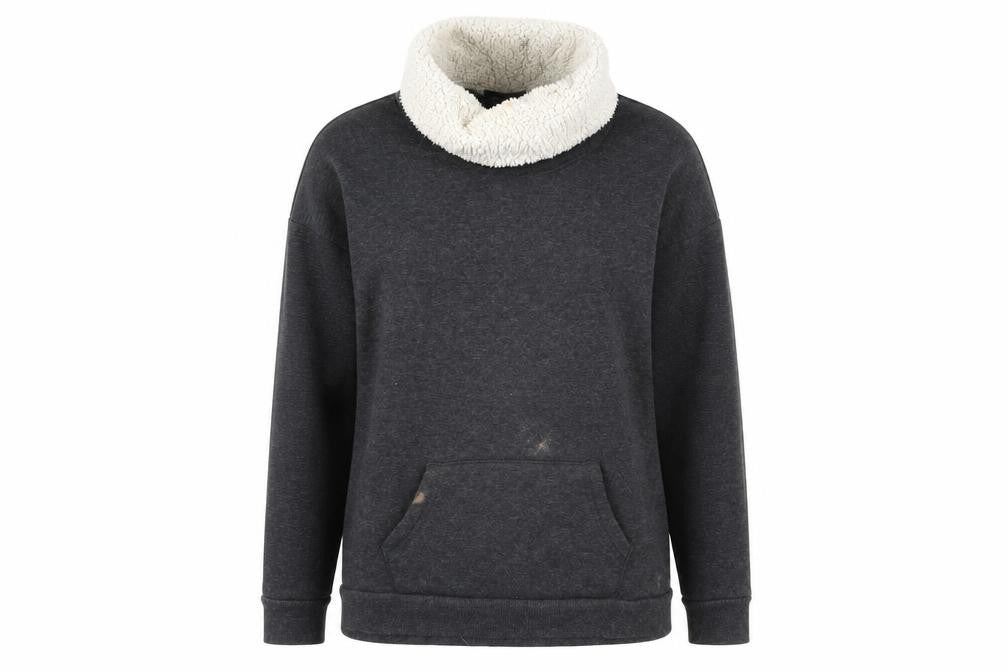Atmosphere Womens Grey   Pullover Sweatshirt Size 8  - Faux Sheep Fur Lined Neck