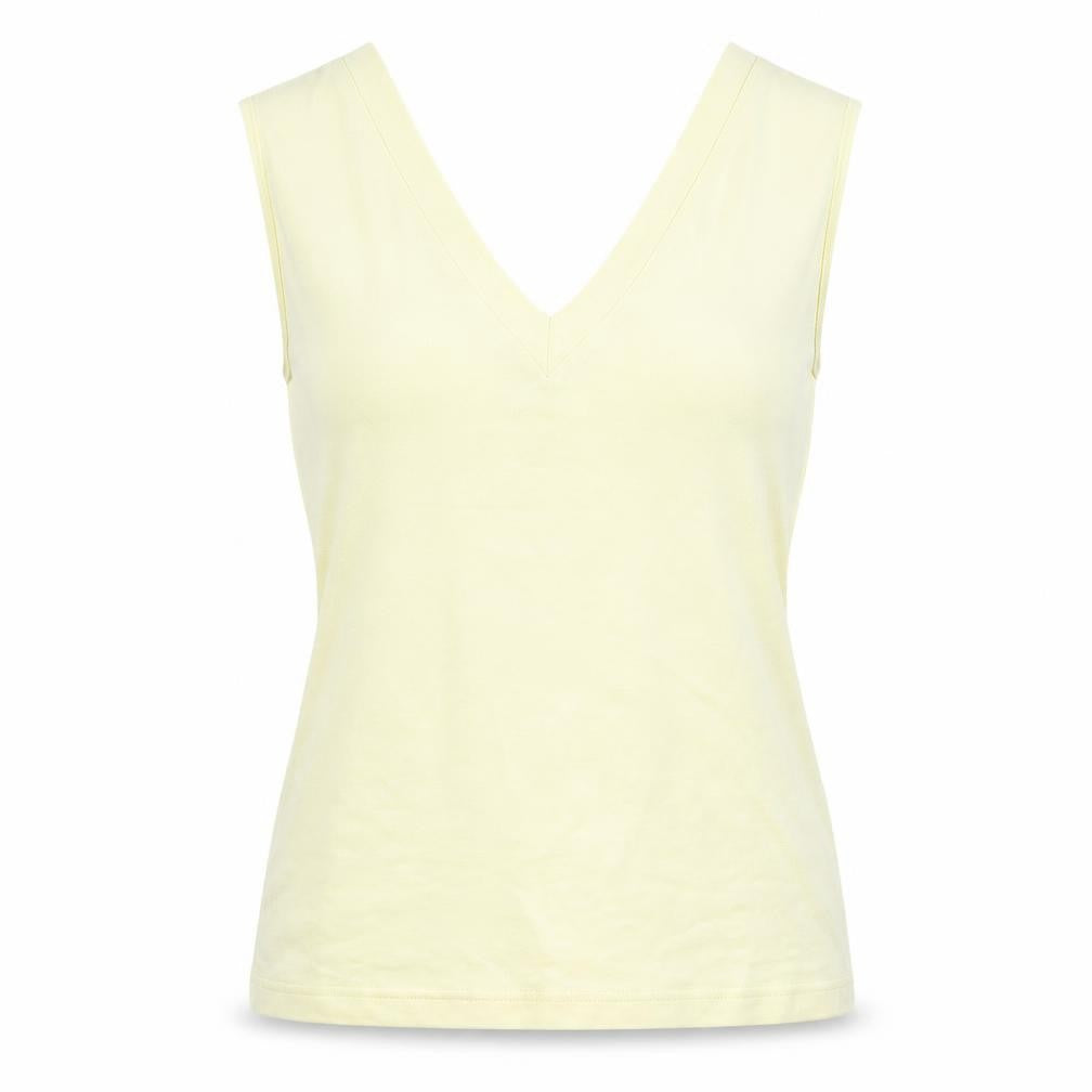 Front view of Marks & Spencer women’s green basic tank, size UK 12, - lime green