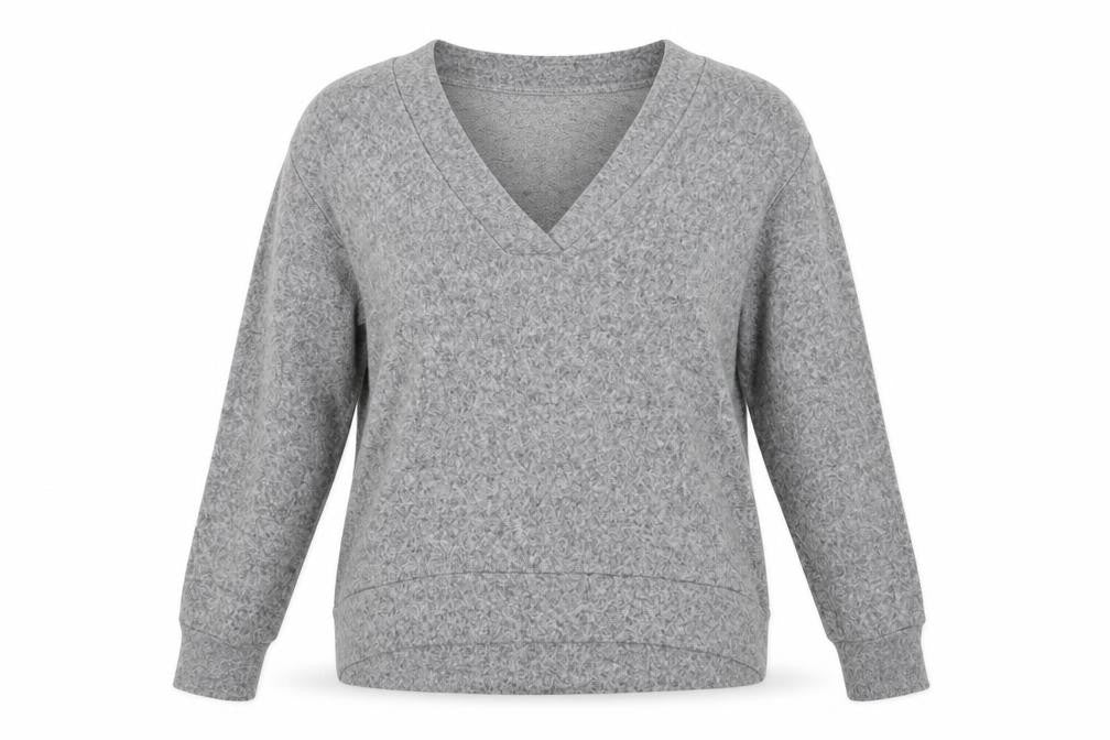 Front view of H&M women’s grey jumper, size M