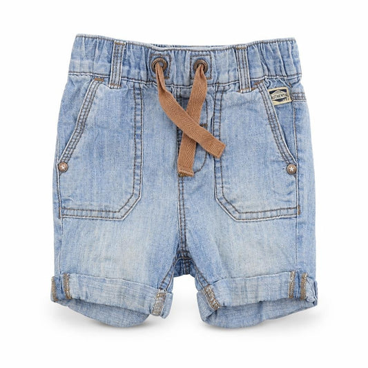 Front view of Next Baby Blue Cropped Jeans, size 12-18, Months