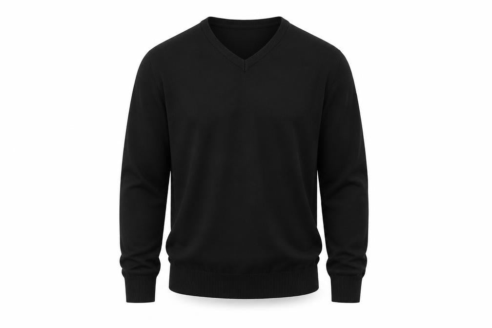 Front view of iclosam men’s black jumper, size L
