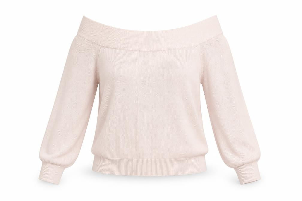 Front view of H&M women’s pink basic t-shirt, size M
