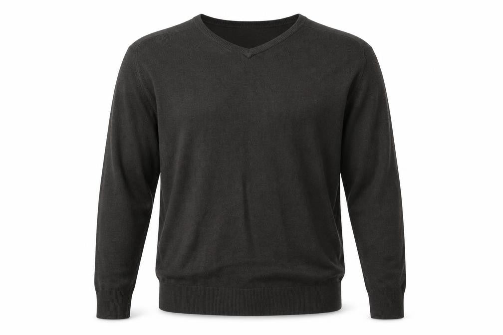 Front view of Marks & Spencer men’s grey jumper, size M