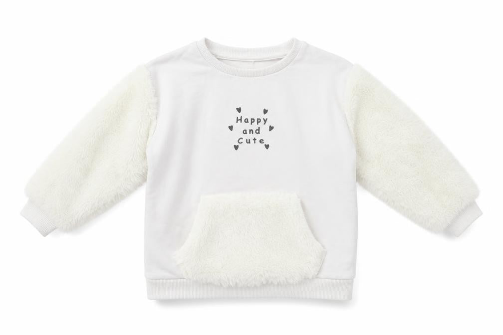 George Girls White   Pullover Sweatshirt Size 2-3 Years  - happy and cute
