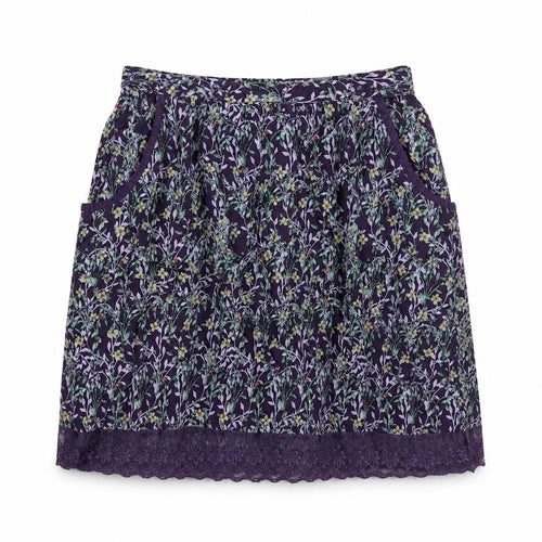 Marks and Spencer Womens Purple Floral  A-Line Skirt Size 8