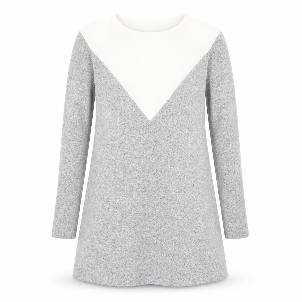Front view of Stradivarius women’s grey jumper dress, size S