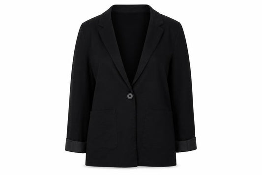 Front view of Divided women’s clear jacket blazer, size UK 12