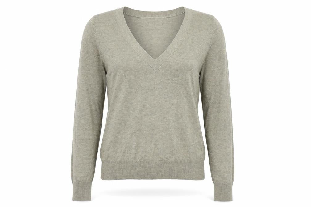 Front view of F&F women’s brown knit jumper, size UK 14