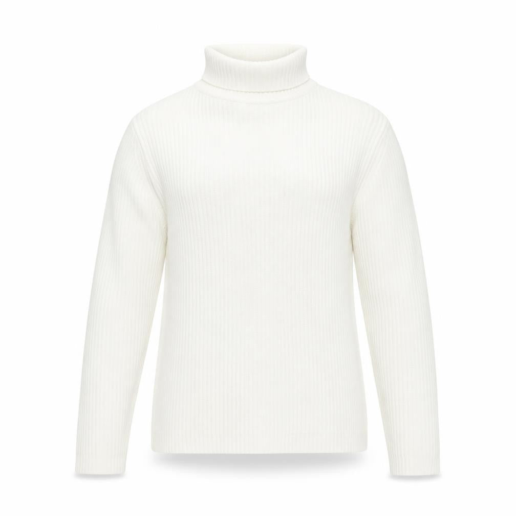 Front view of Internacionale women’s ivory knit jumper, size UK 14