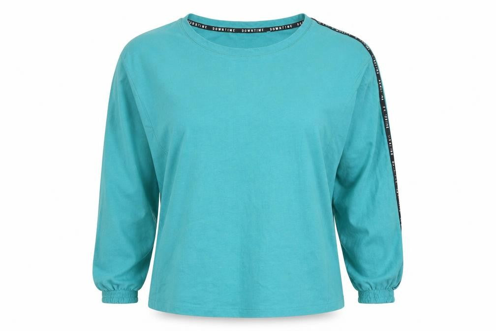 Front view of Next women’s blue jumper, size M