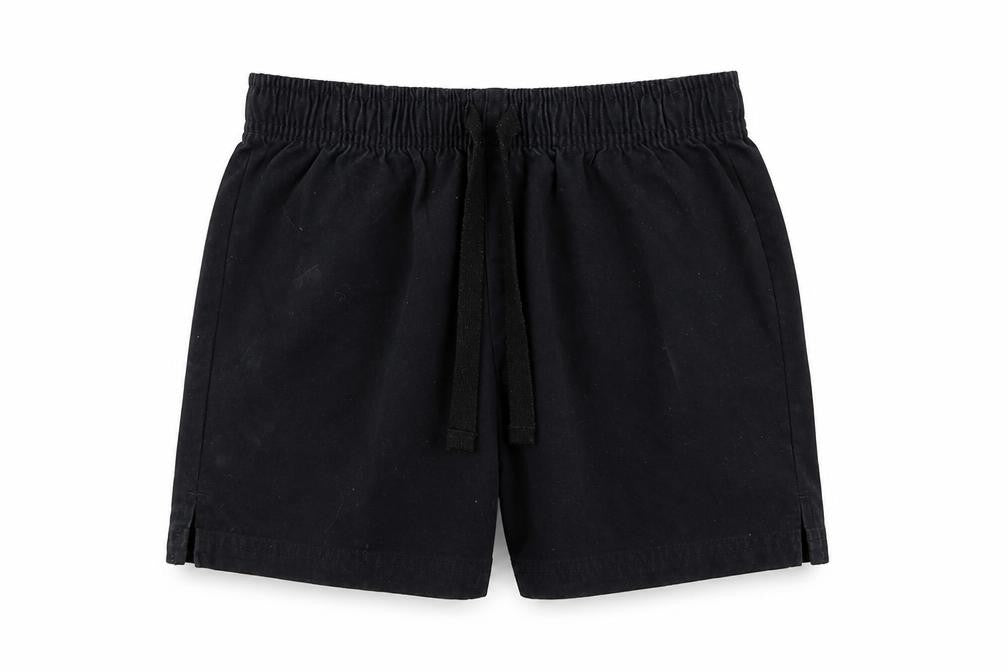 Front view of Marks & Spencer boys’ black bermuda shorts, size 6-7, years