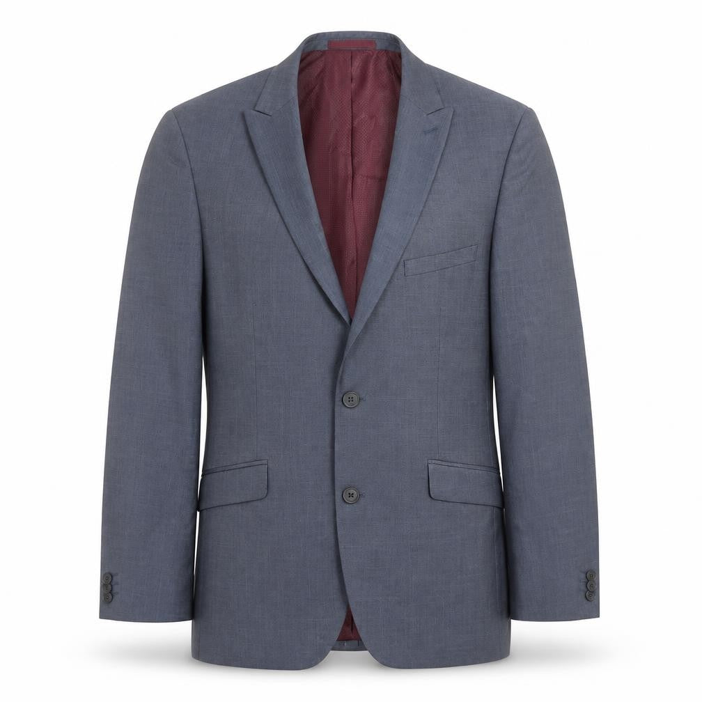 Front view of Taylor & Wright men’s blue jacket suit jacket, size 40, - tailored fit
