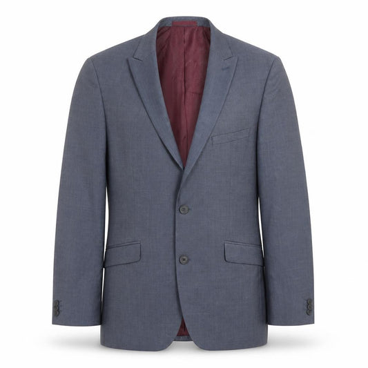 Front view of Taylor & Wright men’s blue jacket suit jacket, size 40, - tailored fit