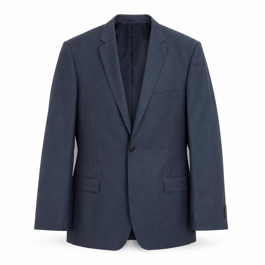 Front view of George men’s blue jacket suit jacket, size 42
