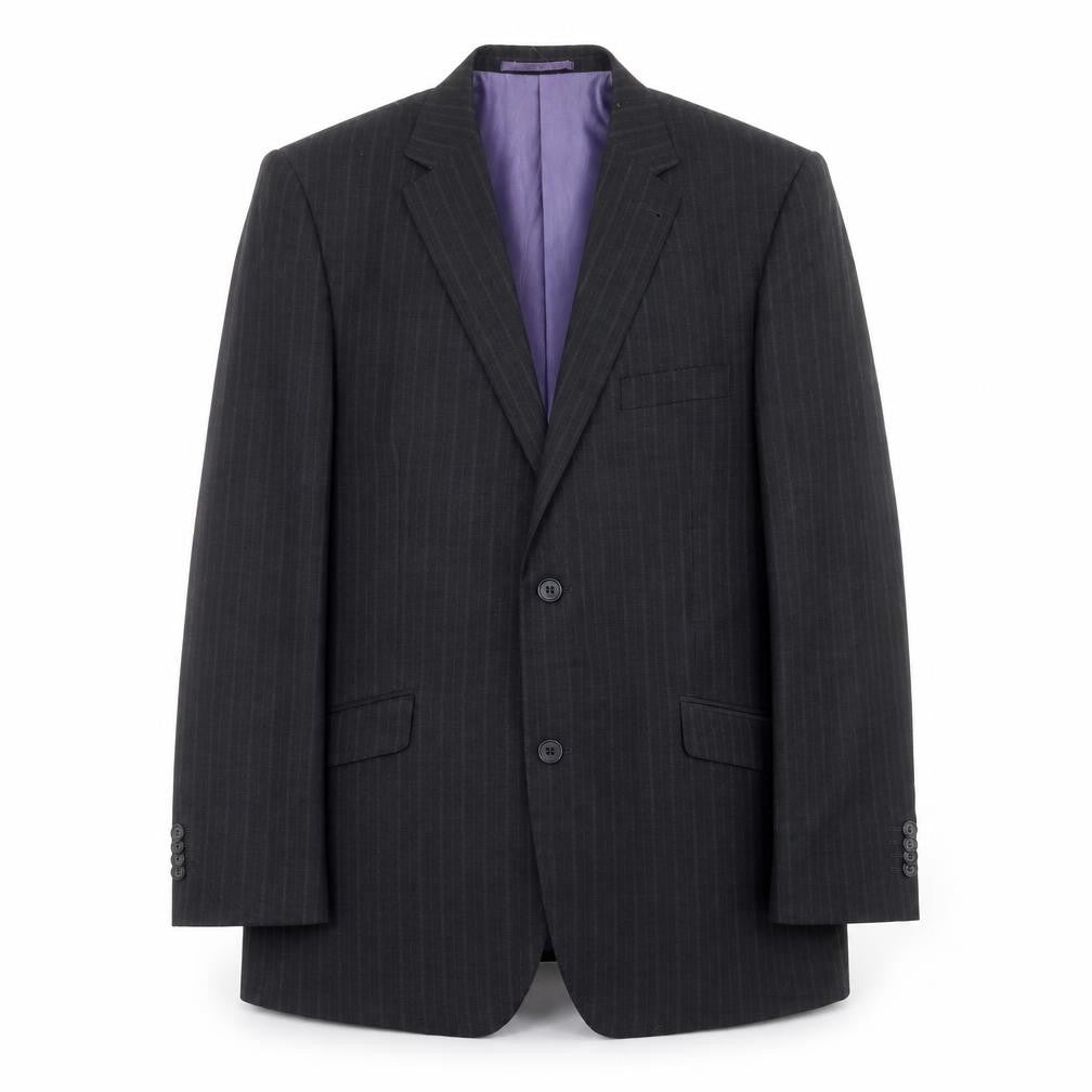 Front view of George men’s grey striped jacket suit jacket, size 42
