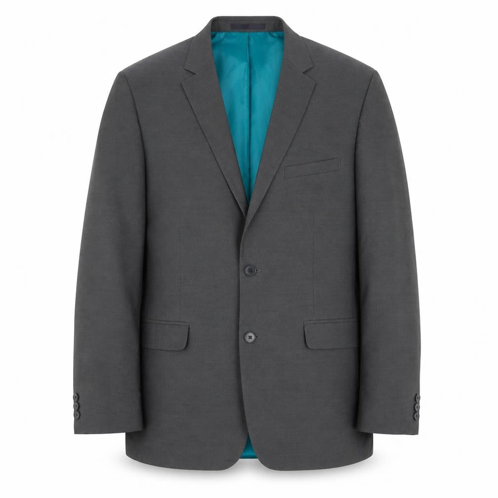 Front view of F&F men’s grey jacket suit jacket, size 42