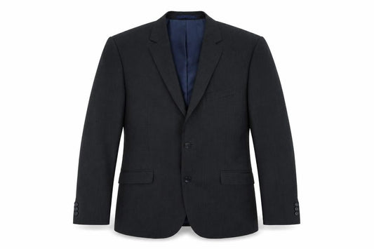 Front view of Matalan men’s blue rayon jacket blazer, size 42