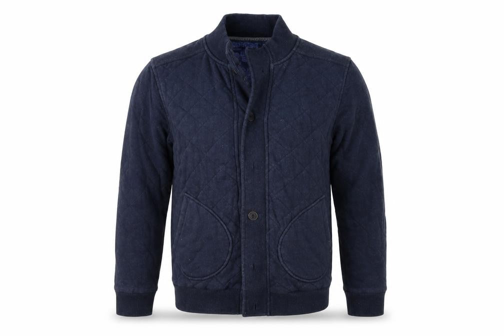Front view of Debenhams men’s blue jacket coat, size L