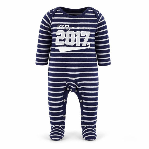 Nutmeg  Boys Blue Striped  Babygrow One-Piece Size 0-3 Months