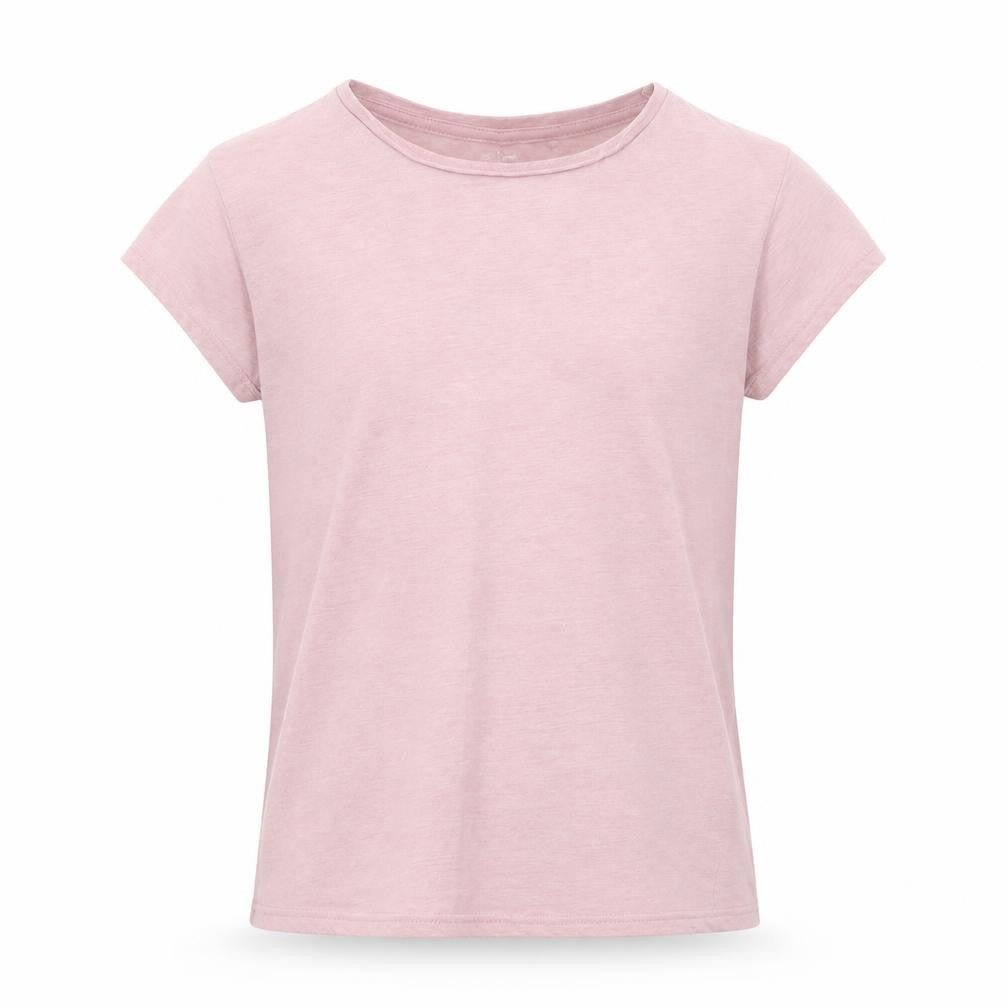 Front view of Tu girls’ pink basic t-shirt, size 12, years