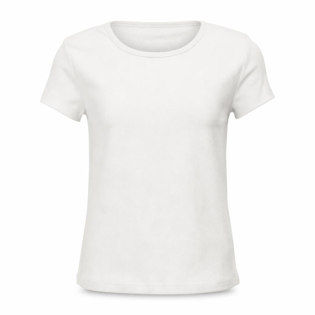 Front view of Matalan girls’ white basic t-shirt, size 11, years