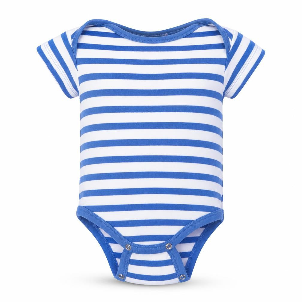 Babaluno Baby Blue Striped  Babygrow One-Piece Size 3-6 Months