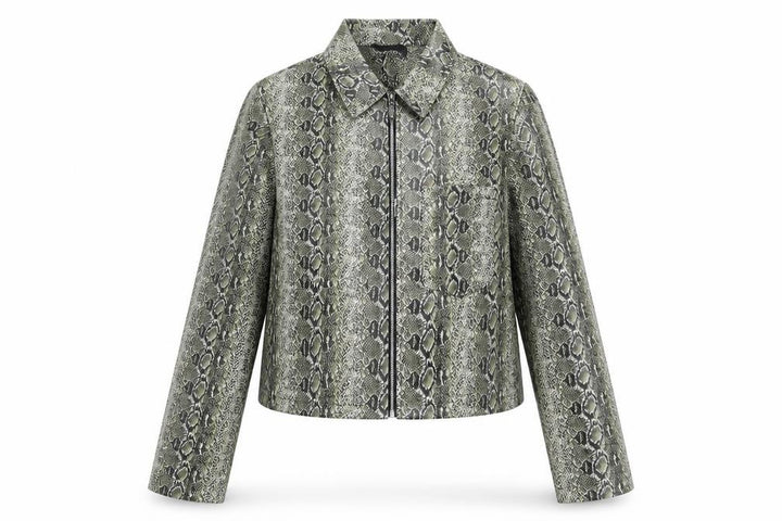 PRETTYLITTLETHING Womens Green Animal Print  Jacket Coat Size 6