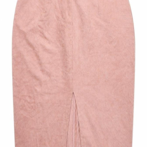 Glamorous Womens Pink Houndstooth  Straight & Pencil Skirt Size M