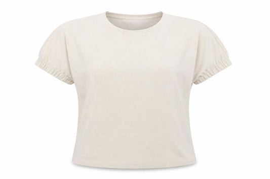 Front view of Papaya women’s beige basic t-shirt, size UK 12