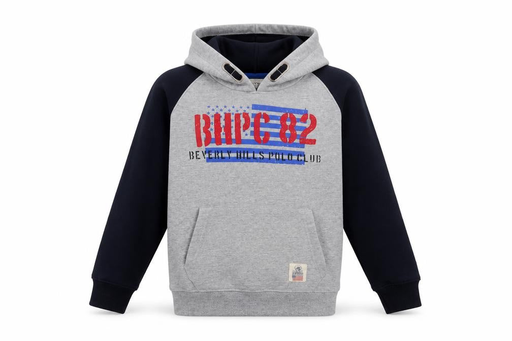 Beverly Hills Polo Club Boys Grey   Pullover Hoodie Size 7-8 Years