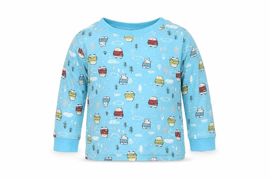 Front view of George Baby Blue jumper, size 12-18, Months