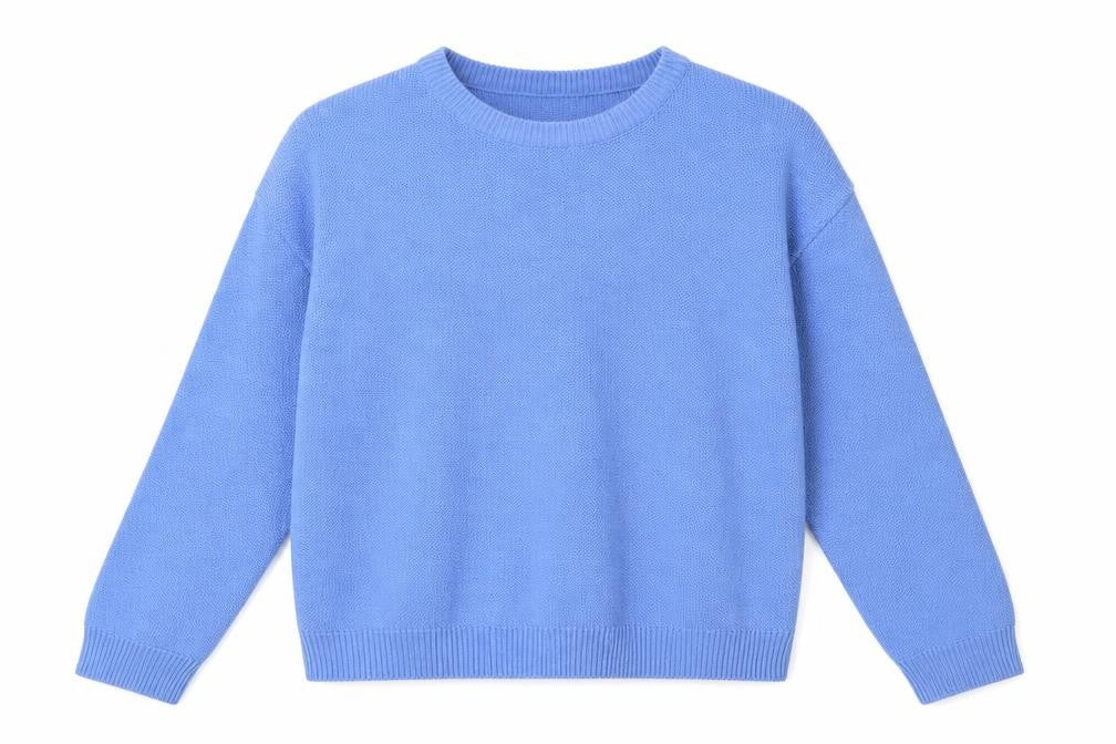 Front view of Brave Soul women’s blue jumper, size L