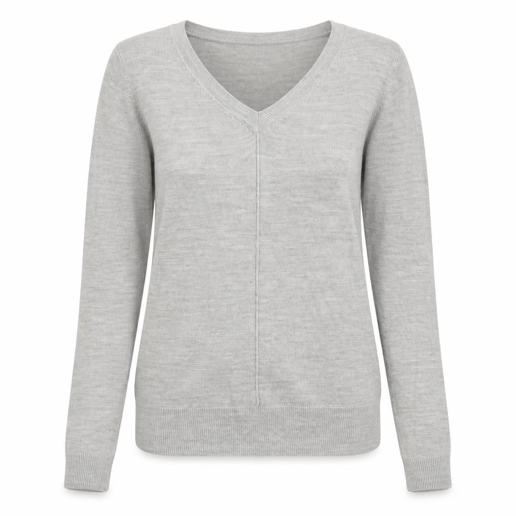 Front view of Atmosphere women’s grey jumper, size UK 6