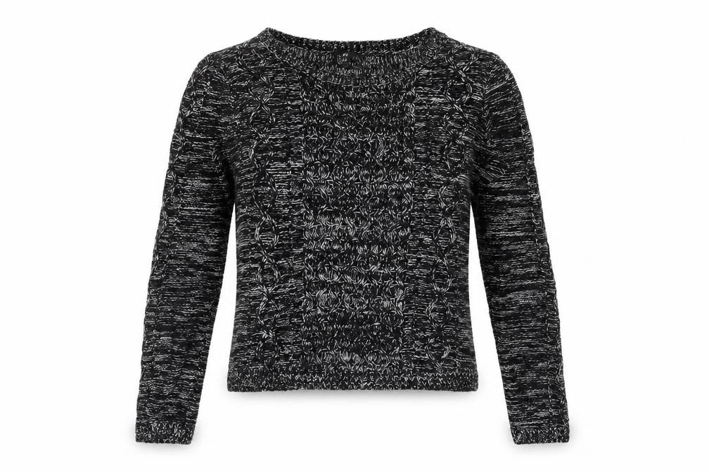 Front view of H&M women’s black jumper, size S