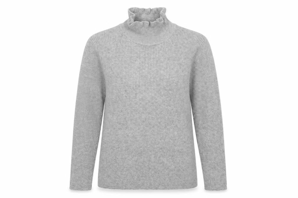 Front view of New Look women’s grey jumper, size UK 12