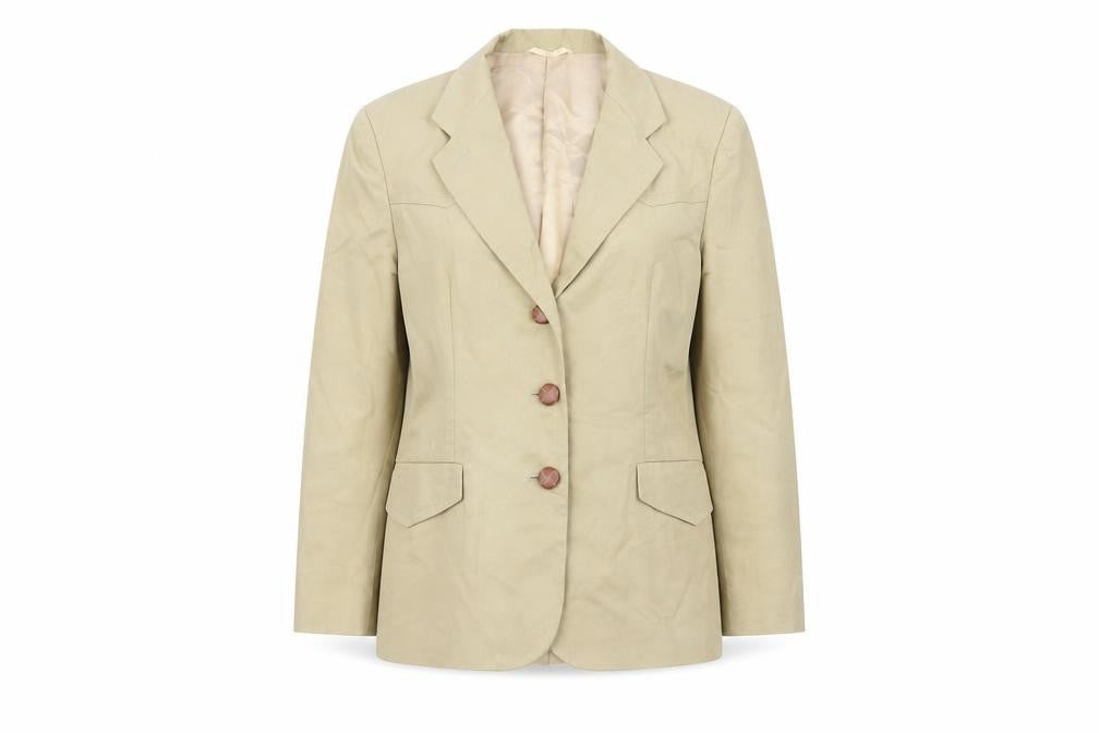 Front view of Betty Barclay women’s beige jacket, size UK 12
