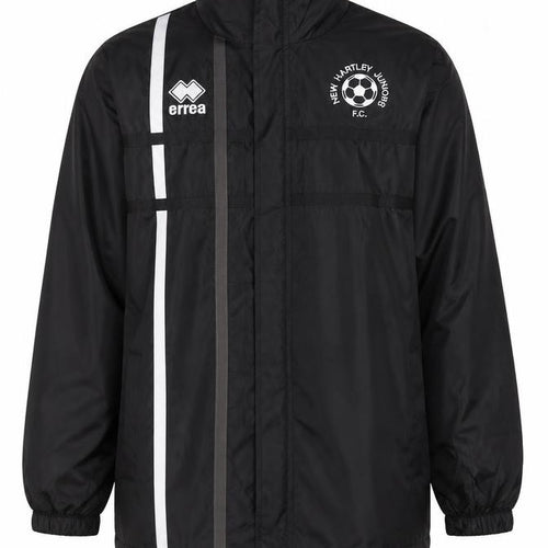 Errea Mens Black   Rain Coat Coat Size M  - New Hartley Juniors F.C.