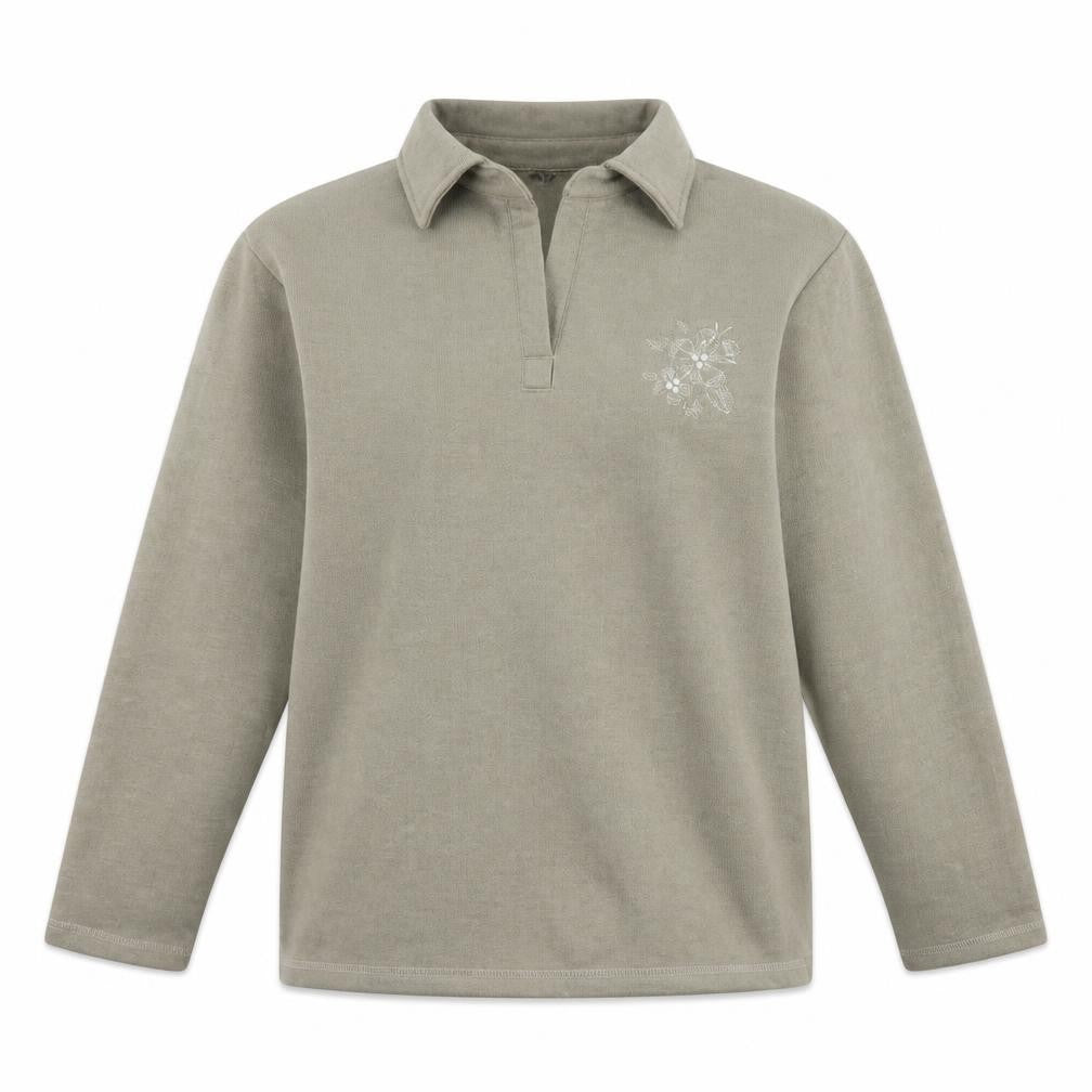 Front view of TJ Hughes women’s green pullover sweatshirt, size XL