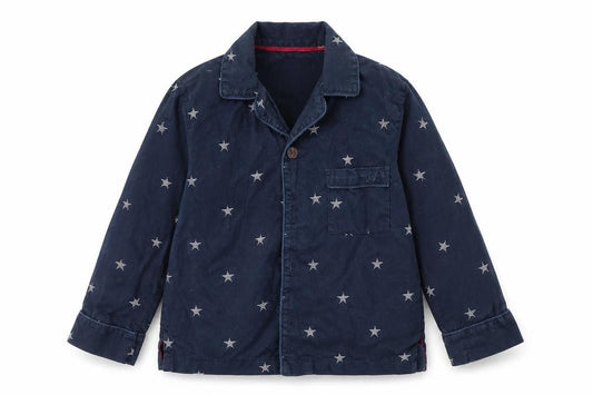 Front view of Marks & Spencer Baby Blue Geometric Basic Button-Up, size 12-18, Months